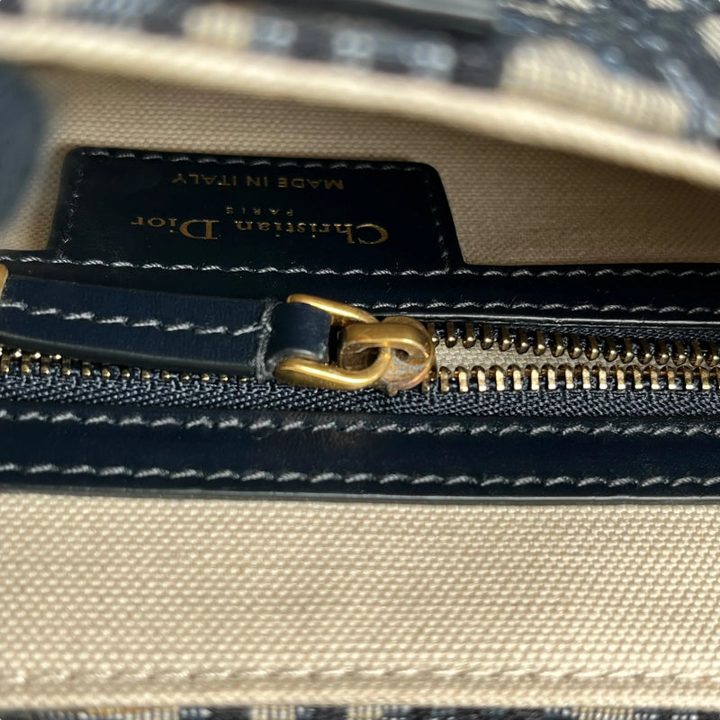 Dior Oblique Saddle Shoulder Bag - Navy 