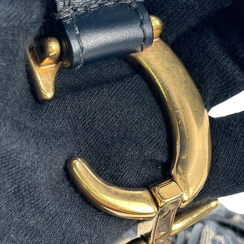 Dior Oblique Saddle Shoulder Bag - Navy 