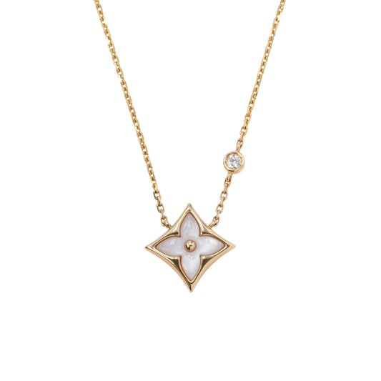 Louis Vuitton Star Blossom BB 1PD Necklace - 18KPG 