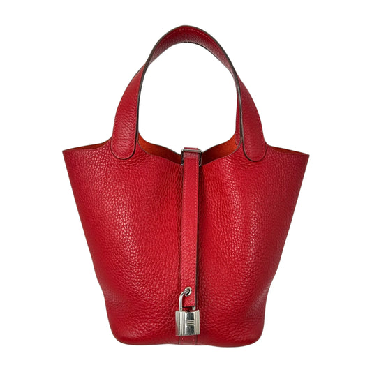 Hermès Picotin Lock PM Taurillon Handbag with R Stamp (2014) - Red 