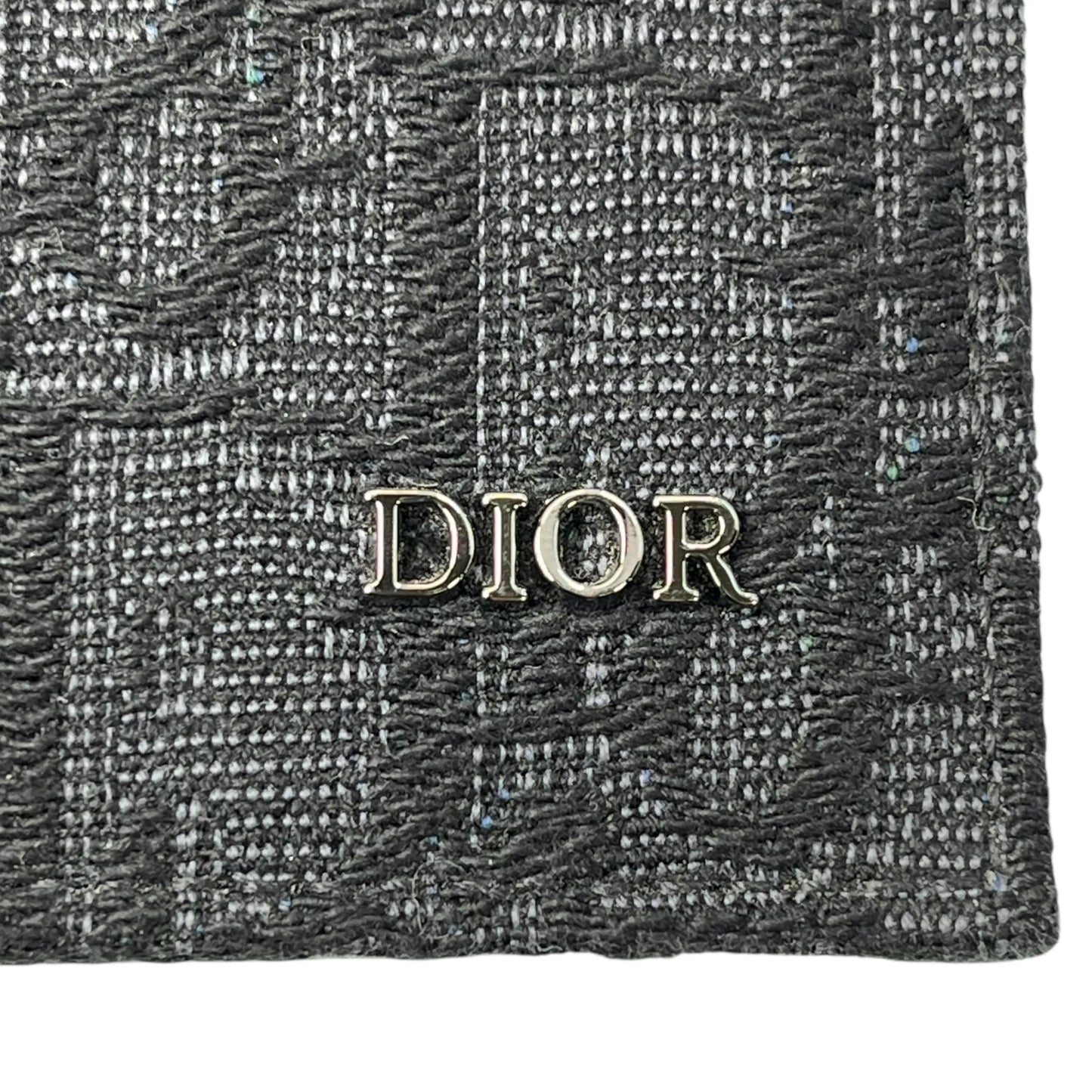 Dior Saddle Oblique Jacquard Calfskin Compact Wallet - Black 