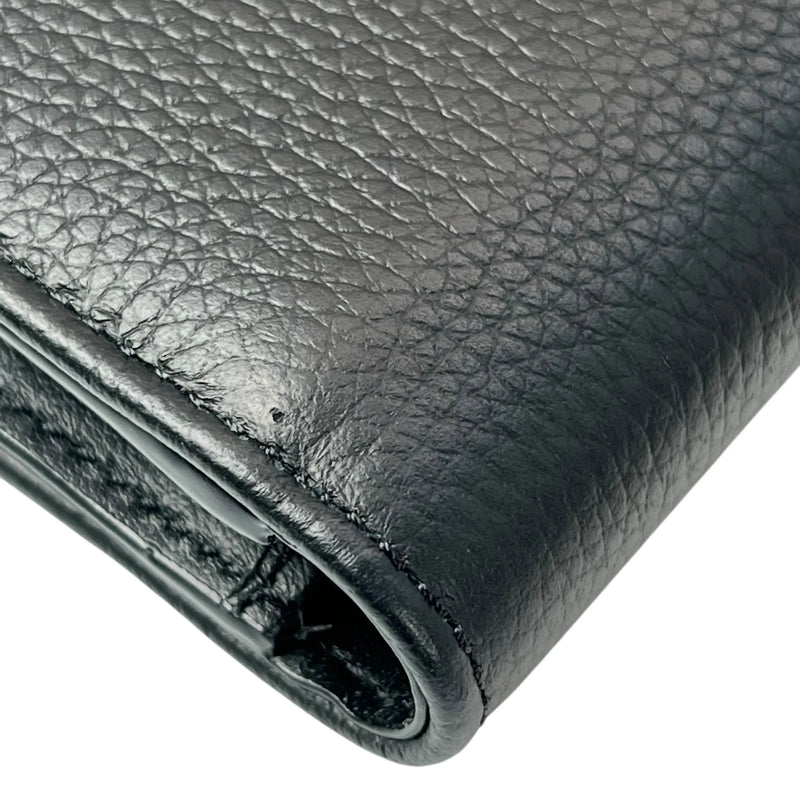 Dior Saddle Oblique Jacquard Calfskin Compact Wallet - Black 