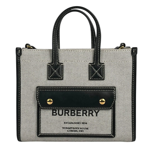 BURBERRY Mini Freya Tote Hand Bag Shoulder Bag - Black