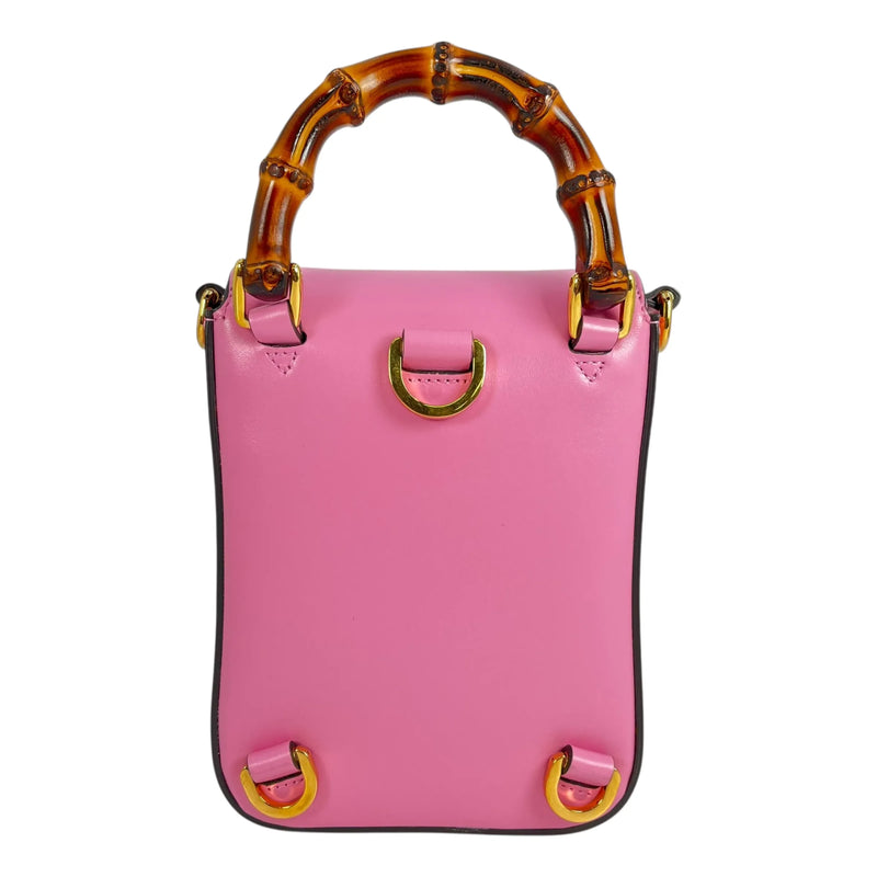 GUCCI Bamboo Mini Hand Bag Shoulder Bag Backpack - Pink