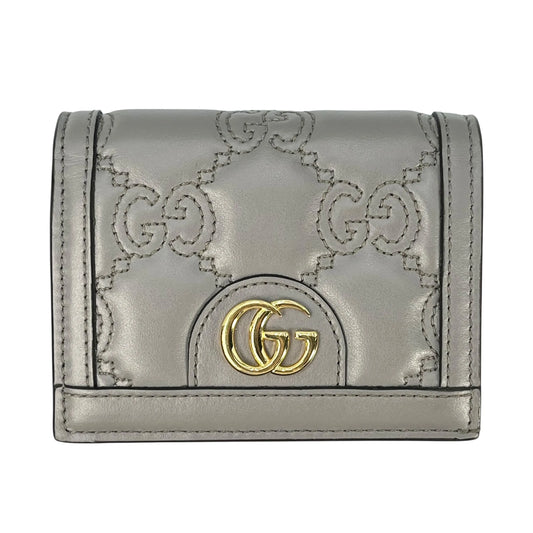 GUCCI GG Materasse Compact Wallet - Gray