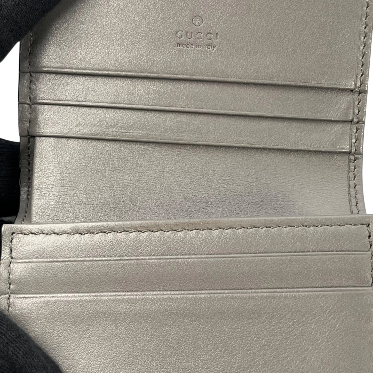 GUCCI GG Materasse Compact Wallet - Gray