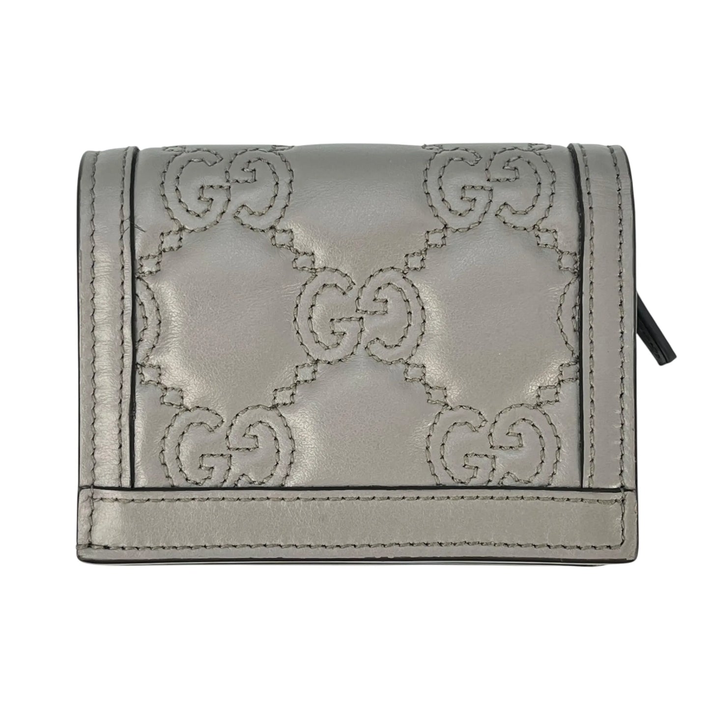 GUCCI GG Materasse Compact Wallet - Gray