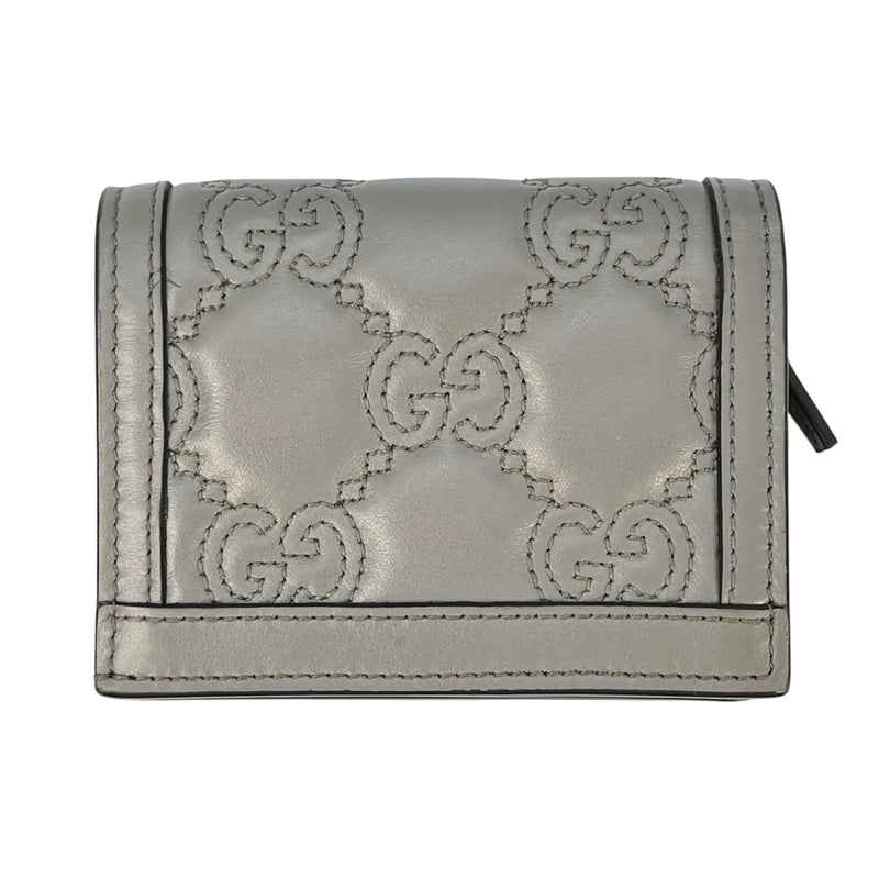 GUCCI GG Materasse Compact Wallet - Gray