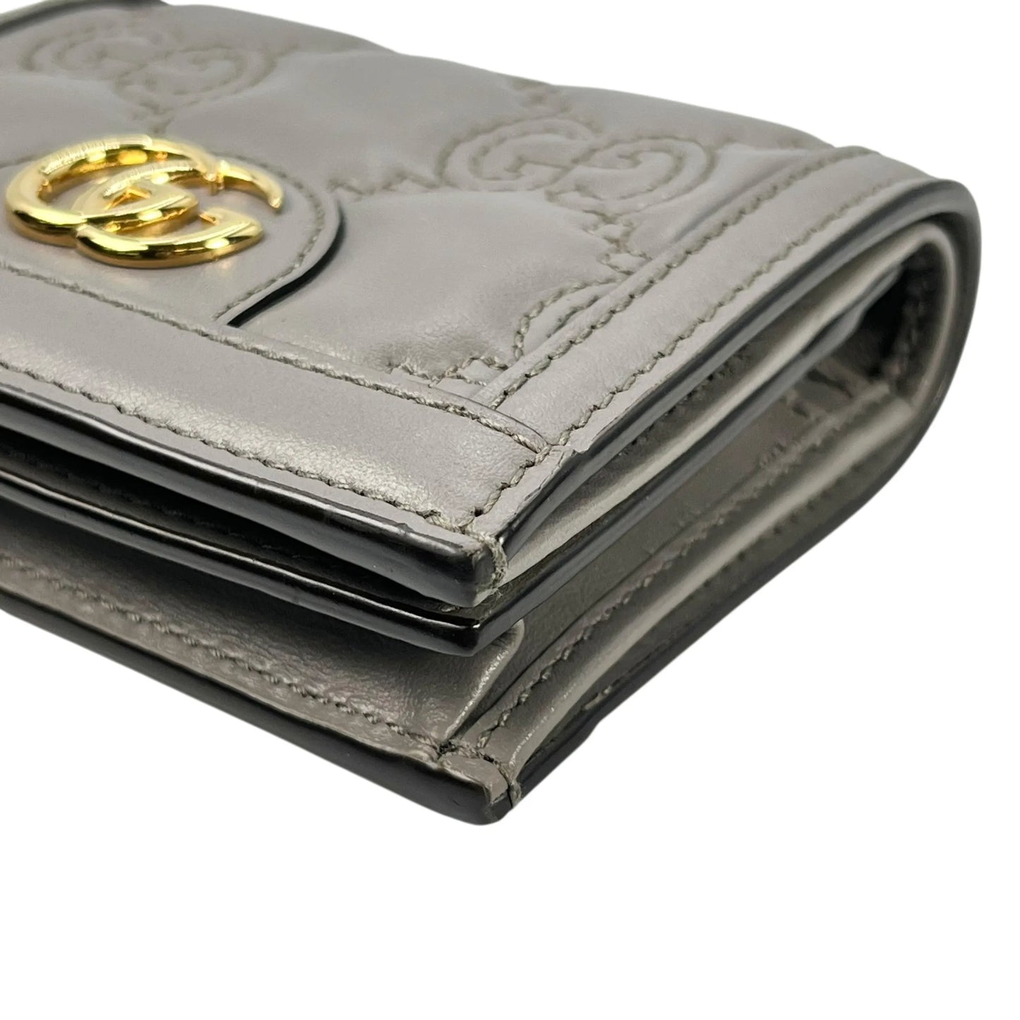 GUCCI GG Materasse Compact Wallet - Gray