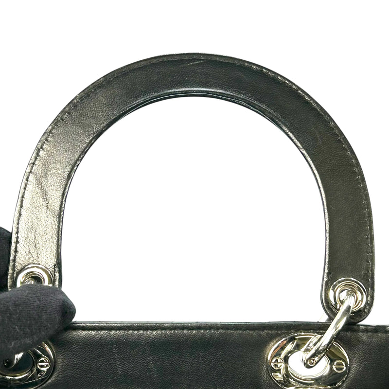 Dior Lady Dior Large Lambskin Cannage - Black