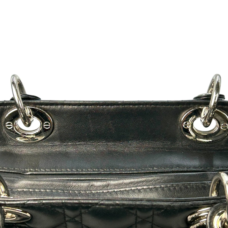Dior Lady Dior Large Lambskin Cannage - Black