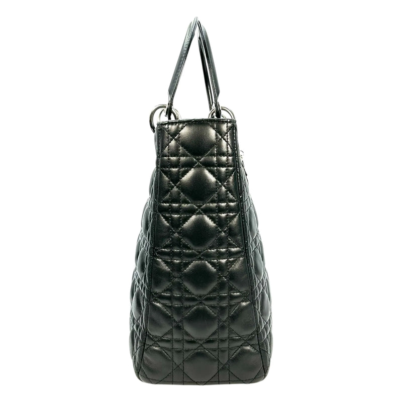 Dior Lady Dior Large Lambskin Cannage - Black
