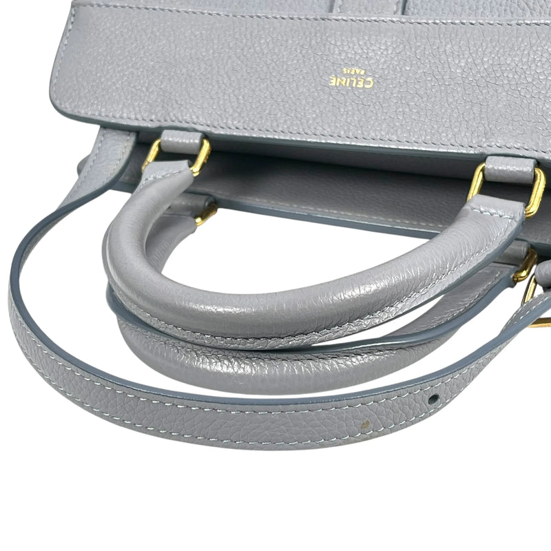 CELINE Small Cabas de France Calfskin Handbag - Light Grey 