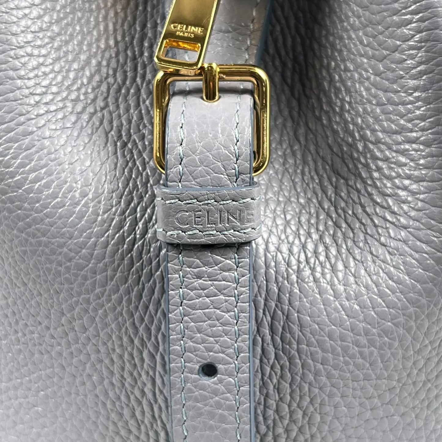 CELINE Small Cabas de France Calfskin Handbag - Light Grey 