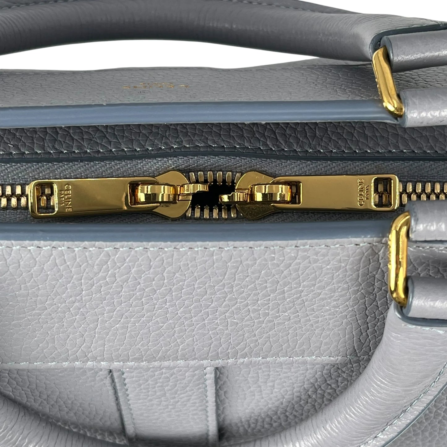 CELINE Small Cabas de France Calfskin Handbag - Light Grey 