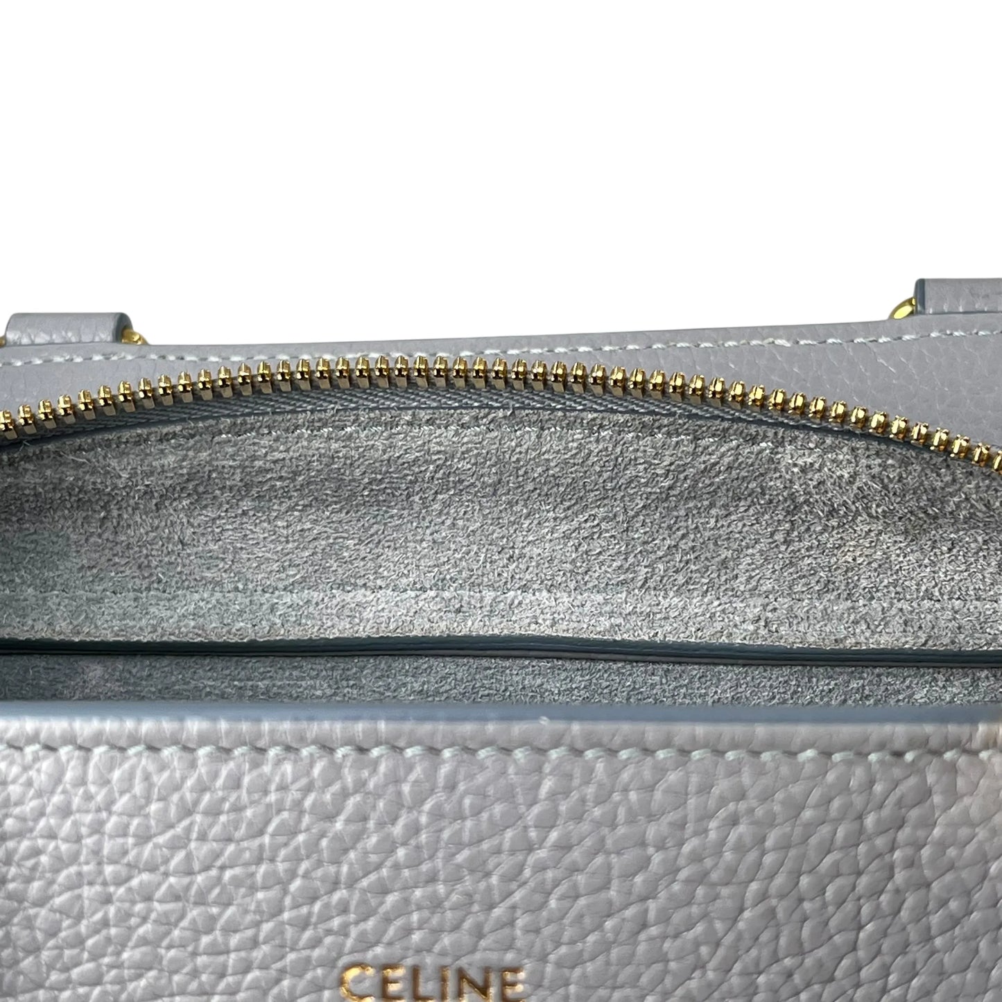 CELINE Small Cabas de France Calfskin Handbag - Light Grey 