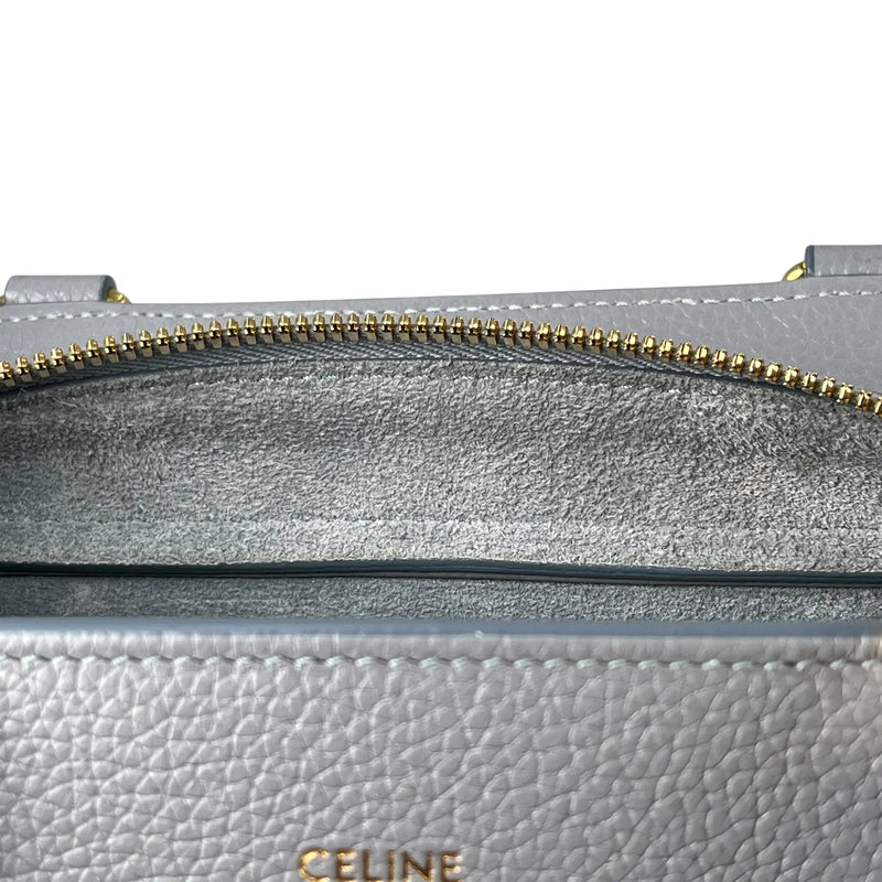 CELINE Small Cabas de France Calfskin Handbag - Light Grey 