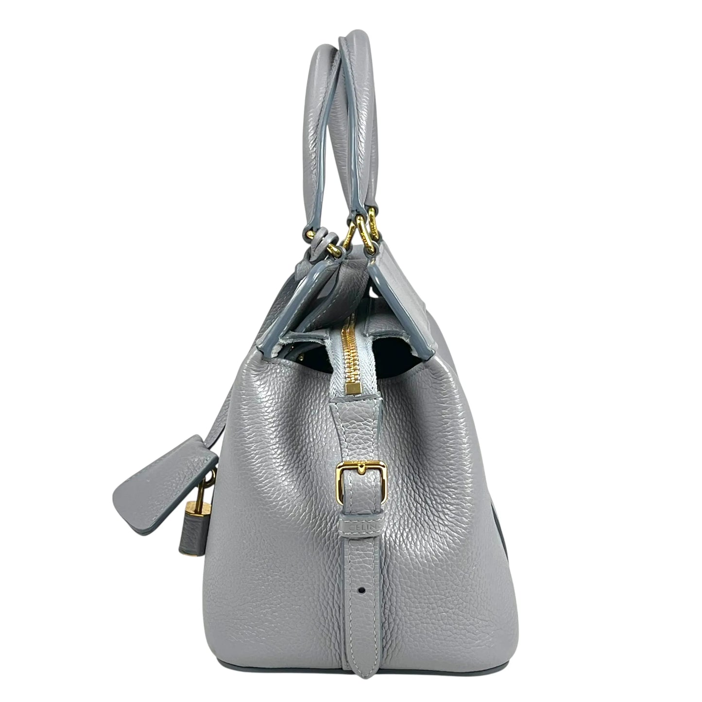 CELINE Small Cabas de France Calfskin Handbag - Light Grey 