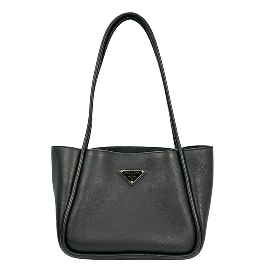 PRADA Leather Mini Tote Bag - Black