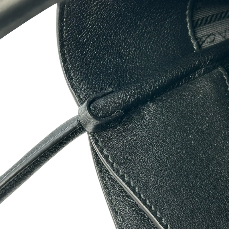 PRADA Leather Mini Tote Bag - Black