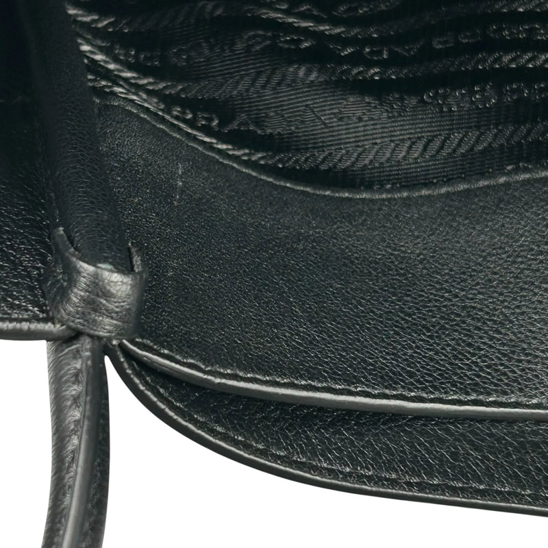 PRADA Leather Mini Tote Bag - Black