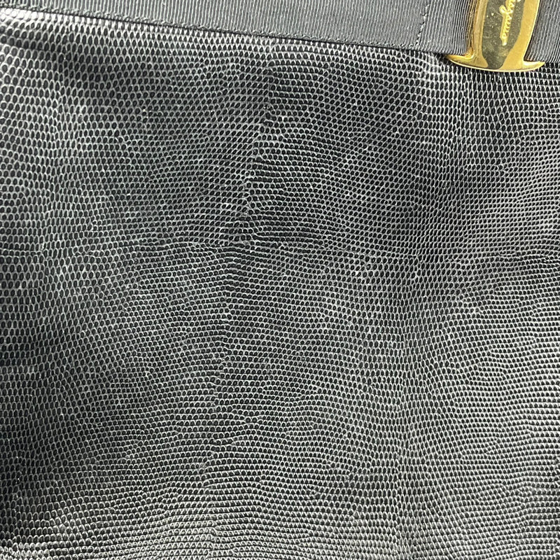 Ferragamo ボウ レザー トートバッグ ブラック