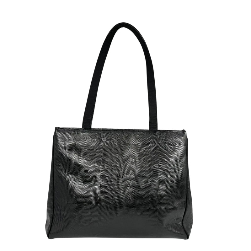 Ferragamo ボウ レザー トートバッグ ブラック