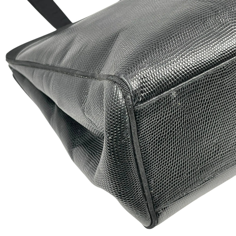 Ferragamo ボウ レザー トートバッグ ブラック