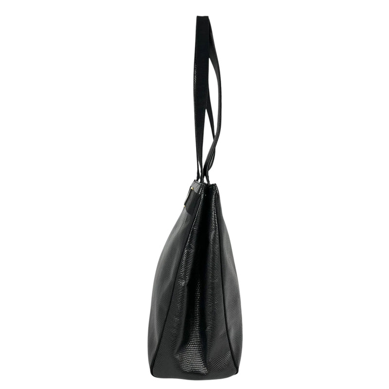 Ferragamo ボウ レザー トートバッグ ブラック