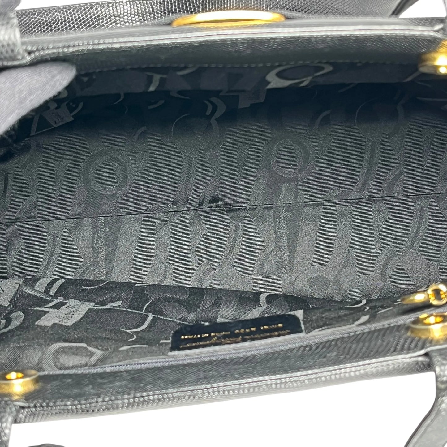 Ferragamo ボウ レザー トートバッグ ブラック