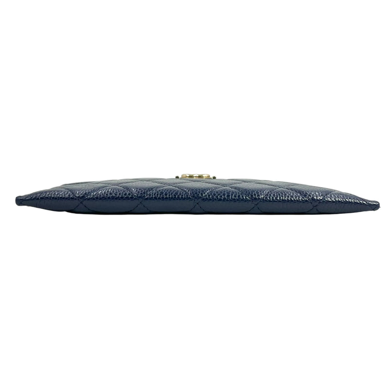 CHANEL Boy Chanel Materasse Caviarskin Long Wallet - Navy