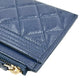 CHANEL Boy Chanel Materasse Caviarskin Long Wallet - Navy