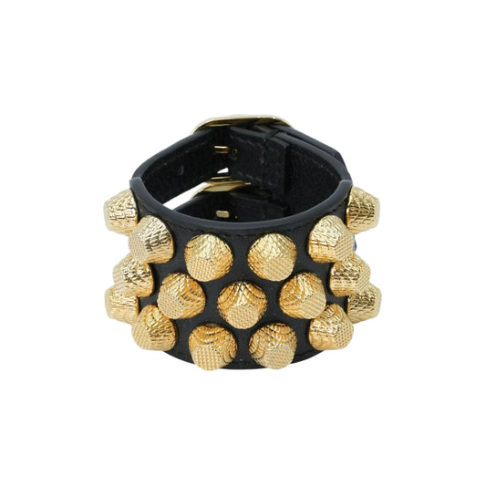 BALENCIAGA Arena Three Row GGH Bracelet - Black