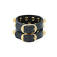 BALENCIAGA Arena Three Row GGH Bracelet - Black