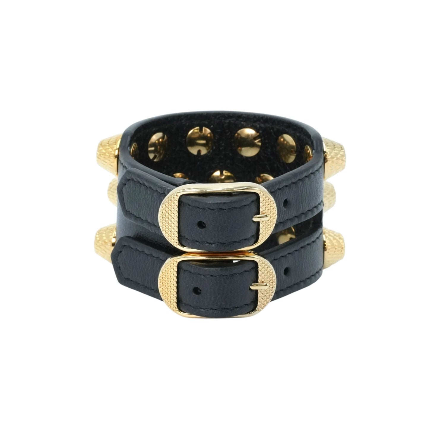 BALENCIAGA Arena Three Row GGH Bracelet - Black