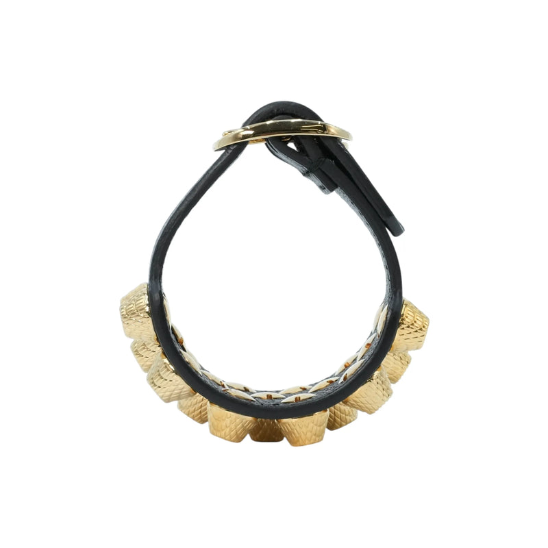 BALENCIAGA Arena Three Row GGH Bracelet - Black