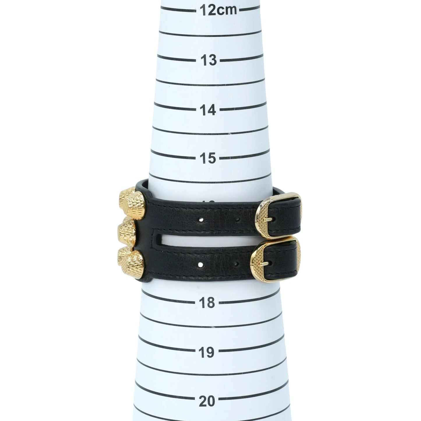 BALENCIAGA Arena Three Row GGH Bracelet - Black