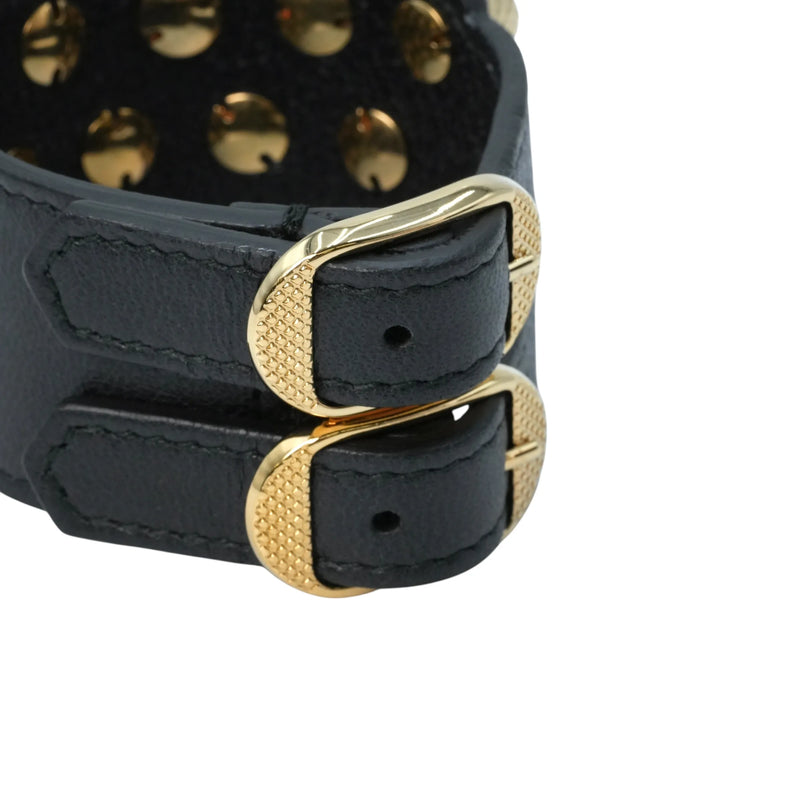 BALENCIAGA Arena Three Row GGH Bracelet - Black