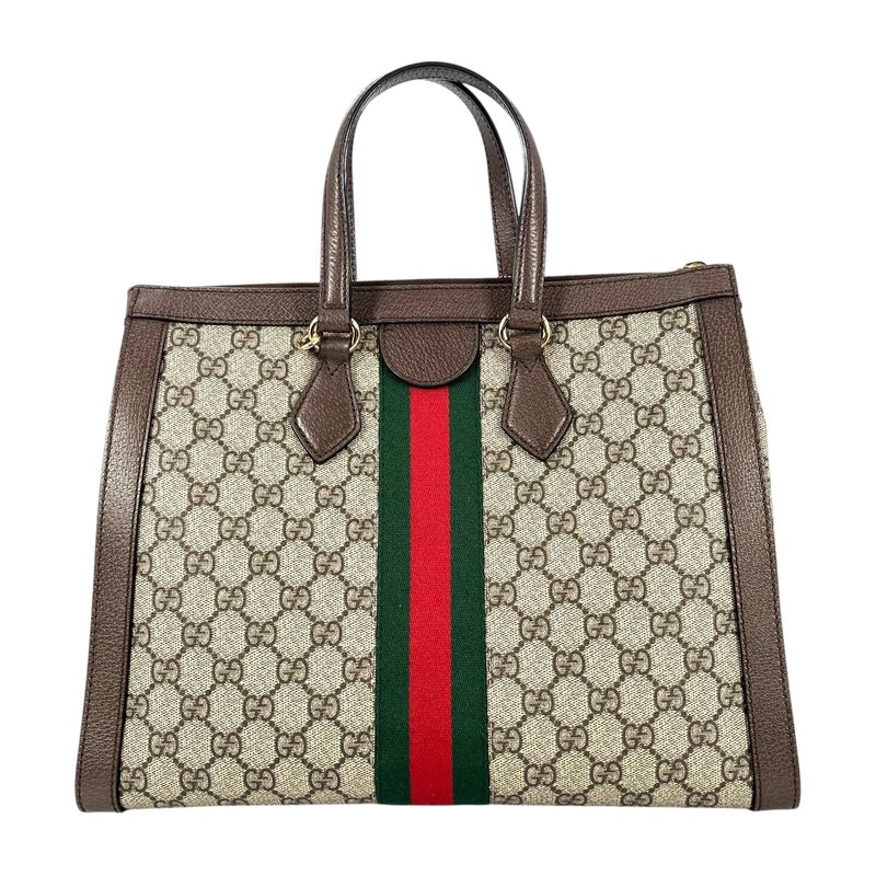 GUCCI Ophidia GG Supreme Large Tote Bag - Brown 