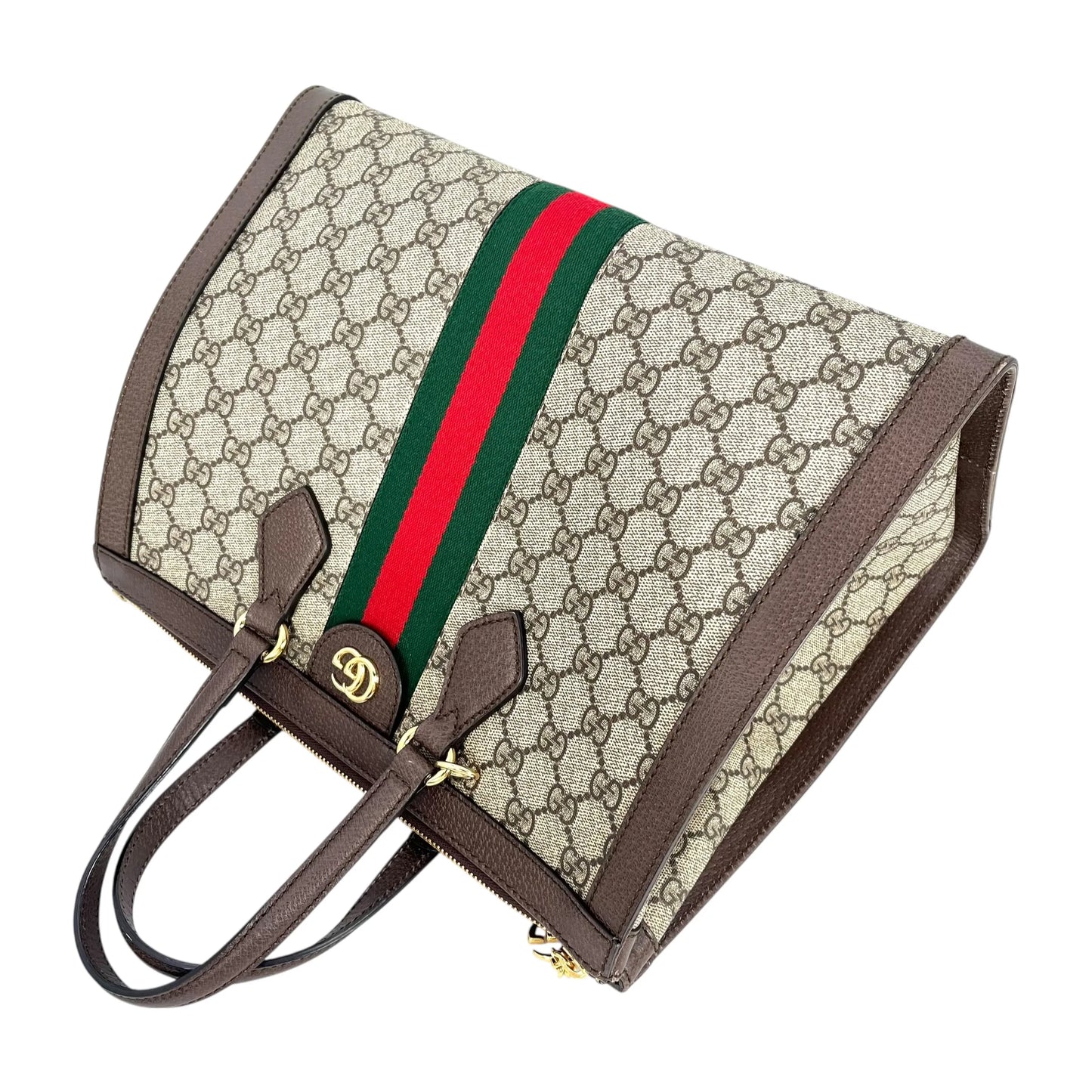 GUCCI Ophidia GG Supreme Large Tote Bag - Brown 