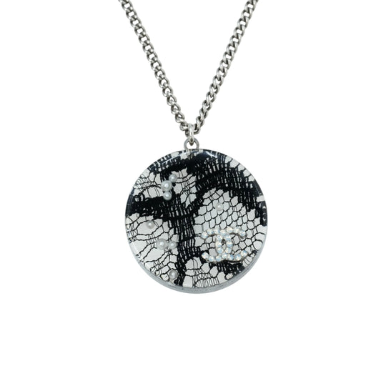 CHANEL Round Pendant Necklace 13P - Metal