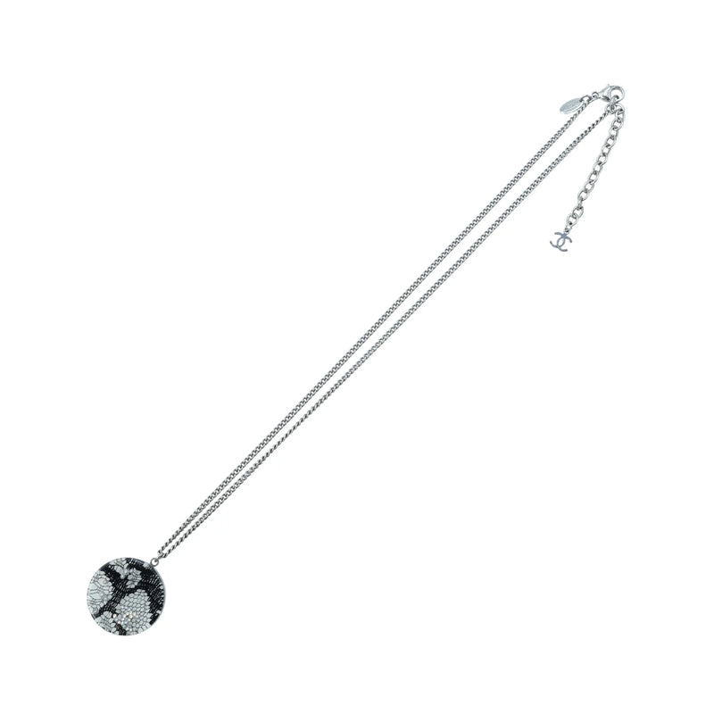 CHANEL Round Pendant Necklace 13P - Metal