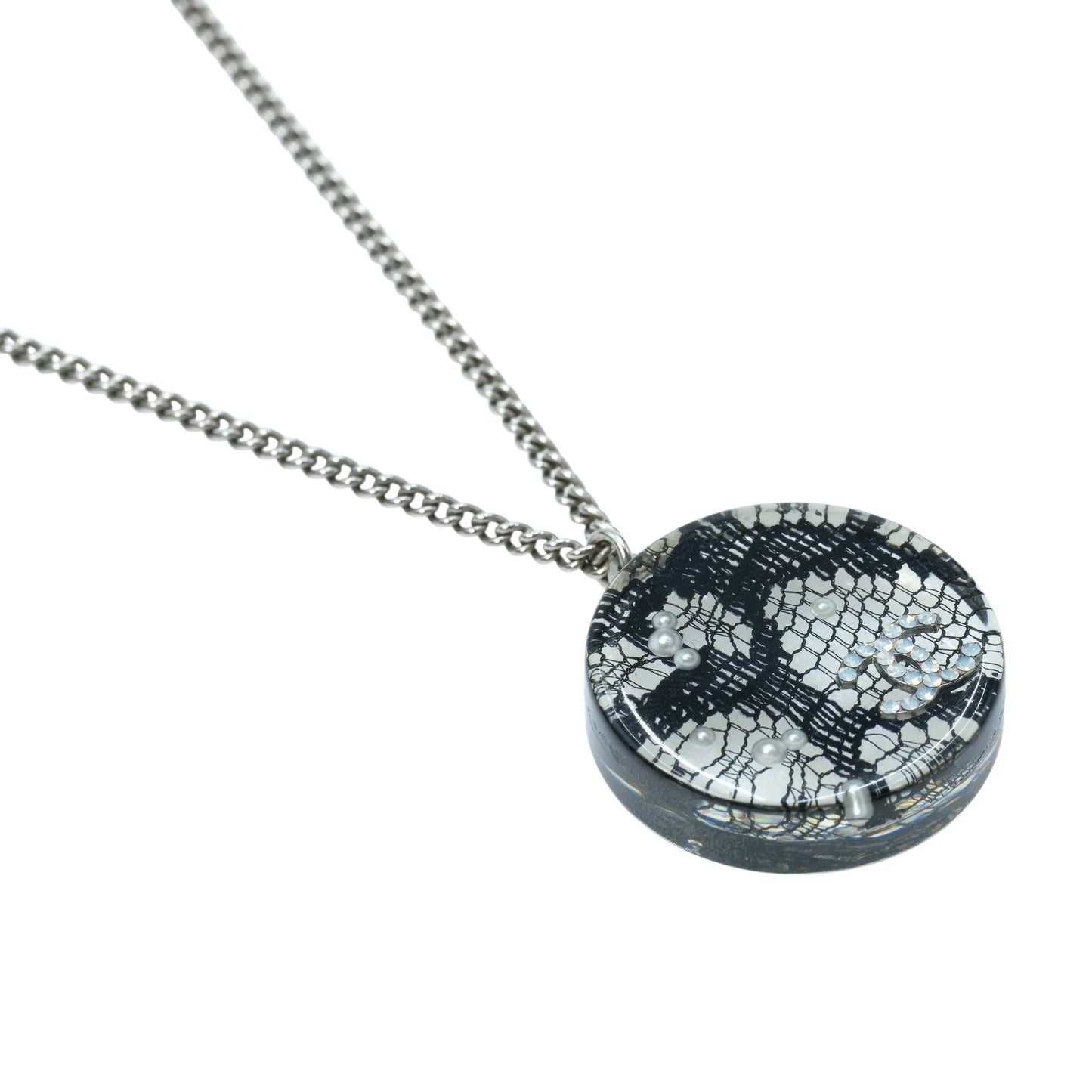 CHANEL Round Pendant Necklace 13P - Metal