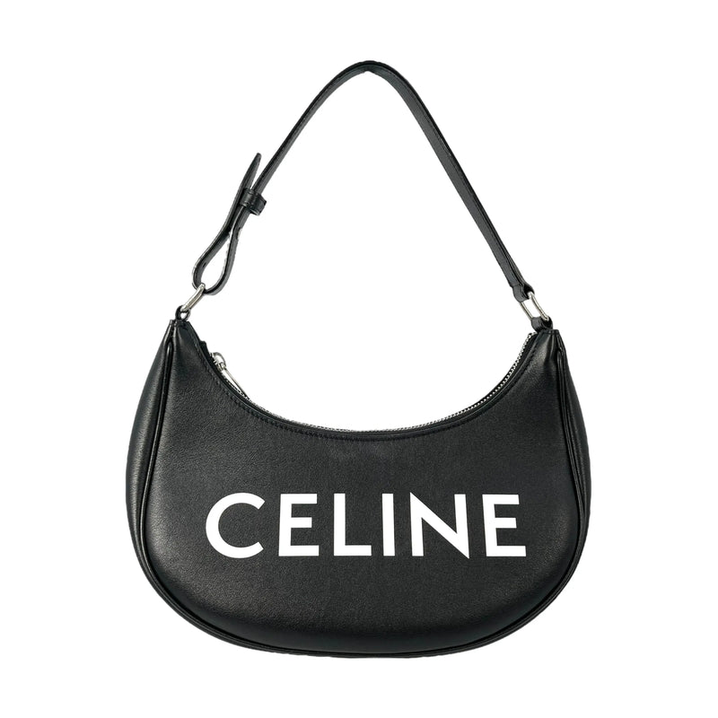 CELINE Ava Leather One Shoulder Bag - Black