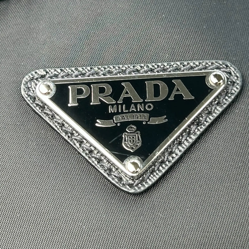 PRADA Re-Nylon Saffiano Leather Shoulder Bag - Black