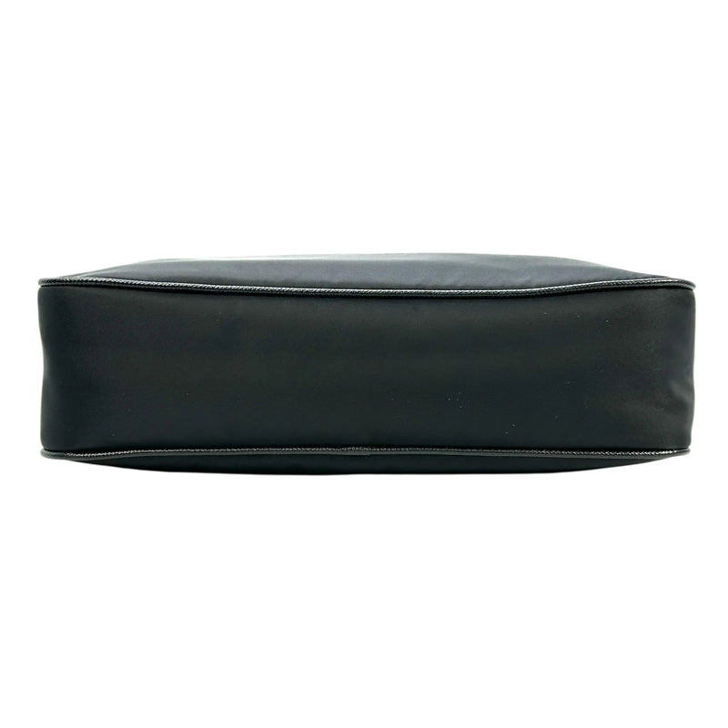 PRADA Re-Nylon Saffiano Leather Shoulder Bag - Black