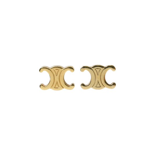 CELINE Triomphe Studs Earring - Gold Plated