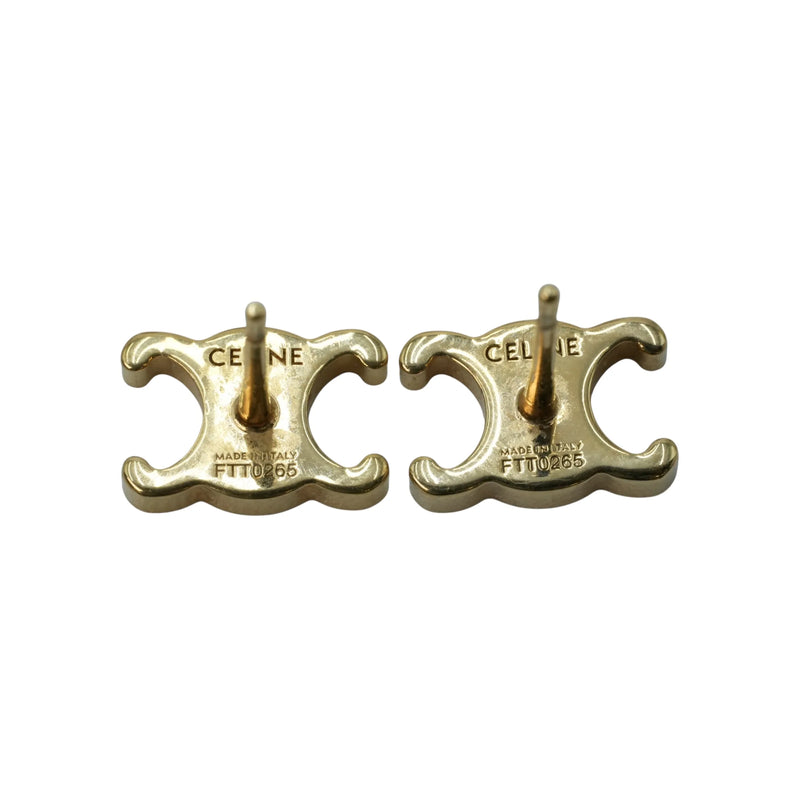 CELINE Triomphe Studs Earring - Gold Plated