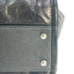 CHANEL Deauville MM Glazed Leather Tote Bag - Black