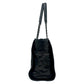 CHANEL Deauville MM Glazed Leather Tote Bag - Black